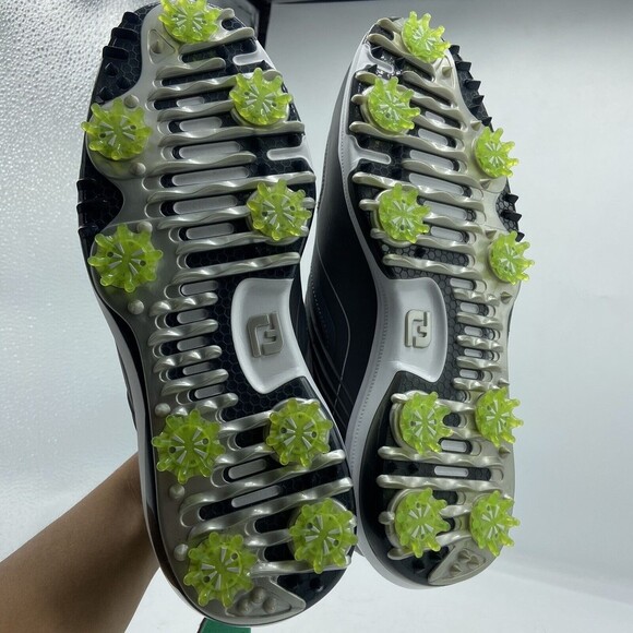 FootJoy FJ Mens Fury Size Size 8 Gray Green Leather Mesh Spiked Golf Shoes 51102 - Picture 4 of 5